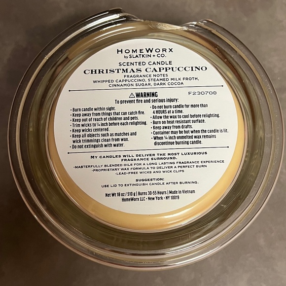 Homeworx Christmas Cappuccino Scented Candle - Picture 6 of 16